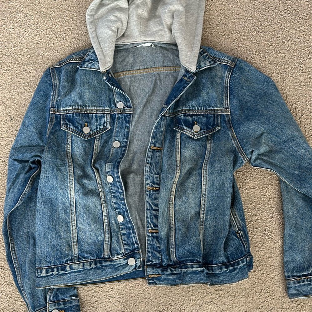MNML denim hooded jacket